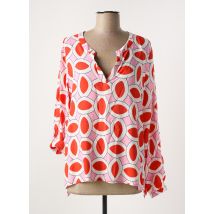 COMMAGENE - Tunique manches longues rouge en viscose - Femme - Taille 42 - Modz