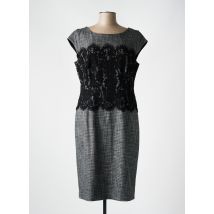 COMMA - Robe mi-longue gris en viscose - Femme - Taille 44 - Modz