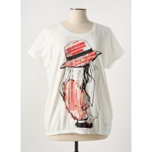 SAMOON - T-shirt blanc en coton - Femme - Taille 44 - Modz