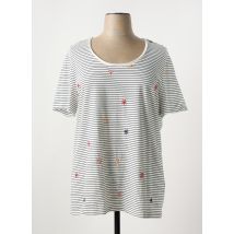 SAMOON - T-shirt blanc en coton - Femme - Taille 50 - Modz