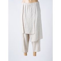 KEDZIOREK - Pantalon 7/8 beige en lin - Femme - Taille 40 - Modz