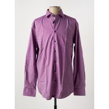 SEIDEN STICKER - Chemise manches longues violet en coton - Homme - Taille M - Modz
