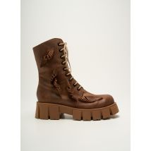 PAPUCEI - Bottines/Boots marron en cuir - Femme - Taille 39 - Modz