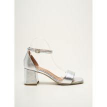 METAMORF'OSE - Sandales/Nu pieds argent en cuir - Femme - Taille 37 - Modz