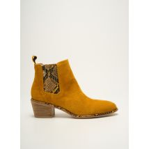 REGARD - Bottines/Boots jaune en cuir - Femme - Taille 39 - Modz