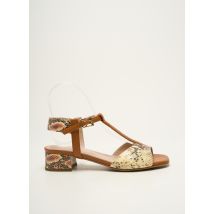 BRENDA ZARO - Sandales/Nu pieds marron en cuir - Femme - Taille 37 - Modz