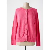 WHITE STUFF - Gilet manches longues rose en coton - Femme - Taille 44 - Modz