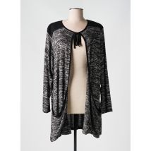 DEOMINO - Gilet manches longues gris en viscose - Femme - Taille 44 - Modz