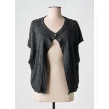 FRANCK ANNA - Gilet manches courtes gris en viscose - Femme - Taille 54 - Modz
