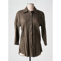 CLAUDE DE SAIVRE - Chemisier marron en lin - Femme - Taille 48 - Modz