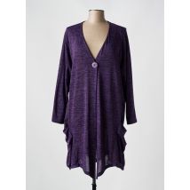 DEOMINO - Gilet manches longues violet en polyester - Femme - Taille 46 - Modz