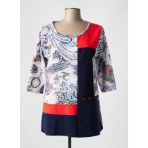 HALOGENE - Tunique manches courtes bleu en polyester - Femme - Taille 48 - Modz