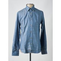 BLUSALINA - Chemise manches longues bleu en coton - Homme - Taille S - Modz