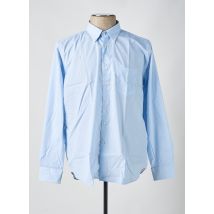 BLUSALINA - Chemise manches longues bleu en coton - Homme - Taille XXL - Modz