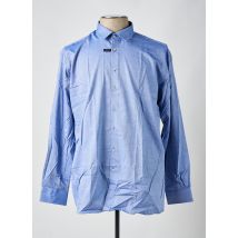 CHATEL - Chemise manches longues bleu en coton - Homme - Taille XXL - Modz