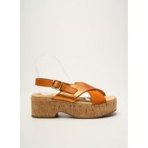 MKD - Sandales/Nu pieds orange en cuir - Femme - Taille 41 - Modz