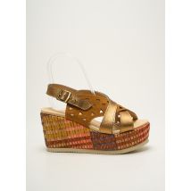 MKD - Sandales/Nu pieds marron en cuir - Femme - Taille 36 - Modz