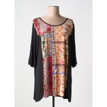 SOPHIA CURVY - Tunique manches longues noir en viscose - Femme - Taille 52 - Modz