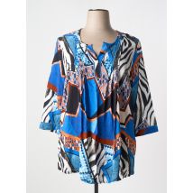 CHALOU - Tunique manches longues bleu en viscose - Femme - Taille 46 - Modz