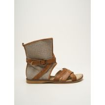 NINETTE EN FLEUR - Sandales/Nu pieds marron en cuir - Femme - Taille 35 - Modz