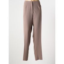 GRIFFON - Pantalon droit marron en polyester - Femme - Taille 54 - Modz