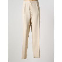 GRIFFON - Pantalon droit beige en polyester - Femme - Taille 52 - Modz