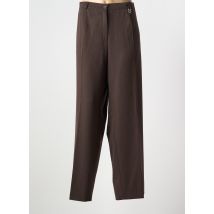 GELCO - Pantalon droit marron en polyester - Femme - Taille 54 - Modz