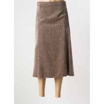 GELCO - Jupe mi-longue marron en polyester - Femme - Taille 52 - Modz