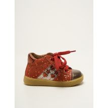 BABYBOTTE - Chaussons/Pantoufles rouge en cuir - Fille - Taille 18 - Modz