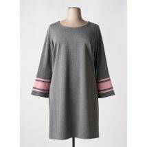 OPEN END - Robe mi-longue gris en viscose - Femme - Taille 46 - Modz