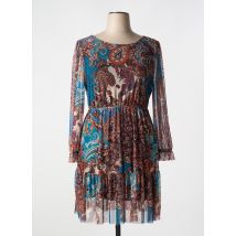 COULEURS DU TEMPS - Robe mi-longue bleu en polyester - Femme - Taille 40 - Modz