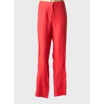 JEAN GABRIEL - Pantalon droit rouge en tencel - Femme - Taille 52 - Modz