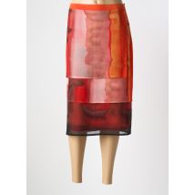 JEAN DELFIN - Jupe mi-longue orange en polyester - Femme - Taille 48 - Modz