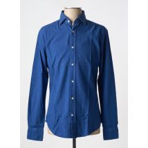 CARNET DE VOL - Chemise manches longues bleu en coton - Homme - Taille XXL - Modz