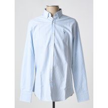 CARNET DE VOL - Chemise manches longues bleu en coton - Homme - Taille S - Modz