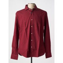CARNET DE VOL - Chemise manches longues rouge en coton - Homme - Taille XL - Modz