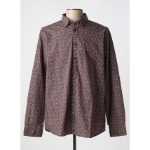 CAMBRIDGE - Chemise manches longues marron en coton - Homme - Taille XXL - Modz