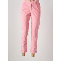 FRACOMINA - Pantalon 7/8 rose en coton - Femme - Taille 40 - Modz