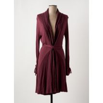 MAIS IL EST OU LE SOLEIL - Gilet manches longues rouge en modal - Femme - Taille 40 - Modz