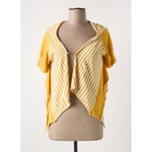 CREA CONCEPT - Gilet manches courtes jaune en polyurethane - Femme - Taille 42 - Modz