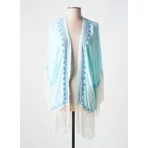 BALI SENSASI - Gilet manches courtes bleu en viscose - Femme - Taille 38 - Modz