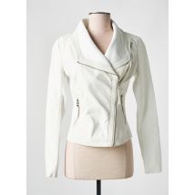SOFTY - Veste simili cuir blanc en polyurethane - Femme - Taille 34 - Modz