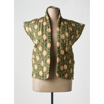 CECILE WANG - Gilet manches courtes vert en viscose - Femme - Taille TU - Modz