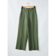 CHARMING GIRL BY SILIA - Pantalon droit vert en polyester - Femme - Taille 36 - Modz