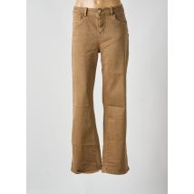 KAROSTAR - Jeans coupe droite marron en coton - Femme - Taille 40 - Modz