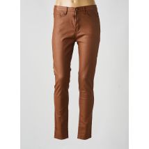 ESTEE BROWN - Pantalon slim marron en coton - Femme - Taille 44 - Modz
