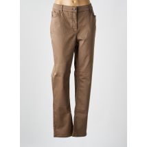 BRANDTEX - Pantalon slim marron en coton - Femme - Taille 48 - Modz