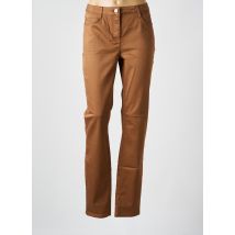 BRANDTEX - Pantalon slim marron en coton - Femme - Taille 42 - Modz