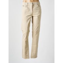 BRANDTEX - Pantalon droit beige en coton - Femme - Taille 48 - Modz