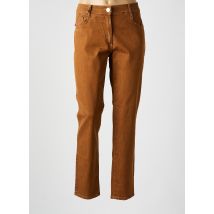 EAST DRIVE - Pantalon slim marron en coton - Femme - Taille 48 - Modz